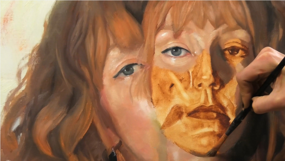 oil painting portrait timelapse